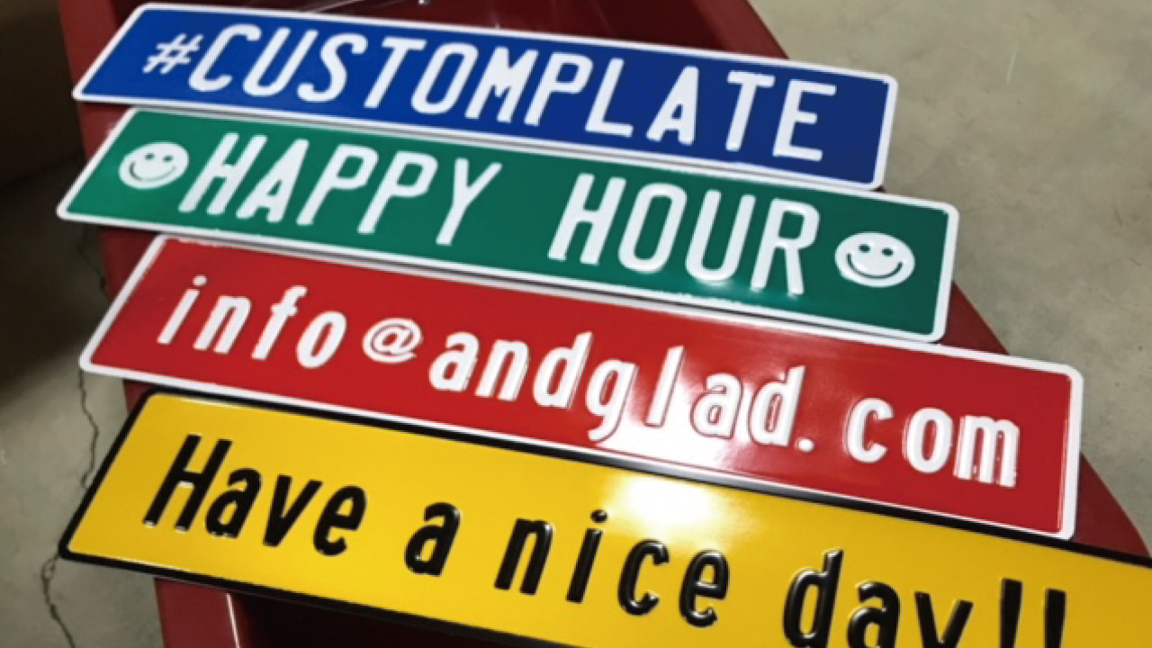 オリジナルアルミプレート